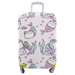 Cartoon Cat Cute Animal Design Drawing Illustration Kawaii Luggage Cover (medium) by Grandong