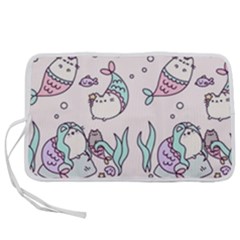 Cartoon Cat Cute Animal Design Drawing Illustration Kawaii Pen Storage Case (l) by Grandong