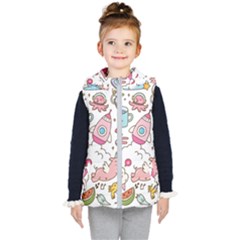 Set-kawaii-doodles -- Kids  Hooded Puffer Vest by Grandong