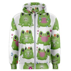 Kawaii-frog-rainy-season-japanese Men s Zipper Hoodie by Grandong