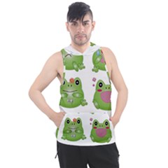 Kawaii-frog-rainy-season-japanese Men s Sleeveless Hoodie by Grandong