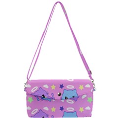 Seamless Pattern With Cute Kawaii Kittens Removable Strap Clutch Bag by Grandong