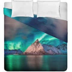 Amazing Aurora Borealis Colors Duvet Cover Double Side (king Size) by Grandong