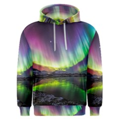 Aurora Borealis Polar Northern Lights Natural Phenomenon North Night Mountains Men s Overhead Hoodie by Grandong