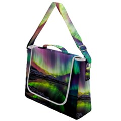 Aurora Borealis Polar Northern Lights Natural Phenomenon North Night Mountains Box Up Messenger Bag by Grandong