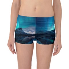 Aurora Borealis Mountain Reflection Boyleg Bikini Bottoms