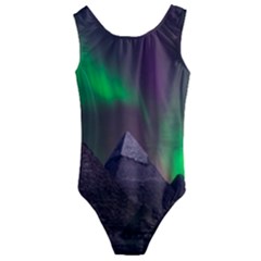 Aurora Northern Lights Phenomenon Atmosphere Sky Kids  Cut-out Back One Piece Swimsuit by Grandong