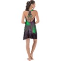 Aurora Stars Sky Mountains Snow Aurora Borealis Show Some Back Chiffon Dress View2