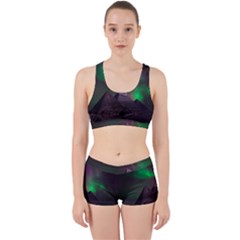 Aurora Stars Sky Mountains Snow Aurora Borealis Work It Out Gym Set