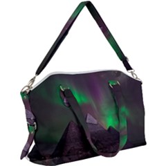 Aurora Northern Lights Celestial Magical Astronomy Canvas Crossbody Bag by Grandong