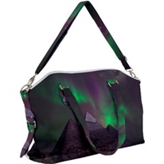 Aurora Northern Lights Celestial Magical Astronomy Canvas Crossbody Bag