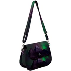 Aurora Northern Lights Phenomenon Atmosphere Sky Saddle Handbag by Grandong