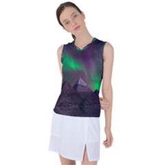 Aurora Northern Lights Phenomenon Atmosphere Sky Women s Sleeveless Sports Top by Grandong