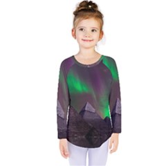 Aurora Northern Lights Celestial Magical Astronomy Kids  Long Sleeve T-shirt