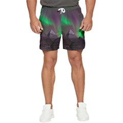 Aurora Northern Lights Phenomenon Atmosphere Sky Men s Runner Shorts