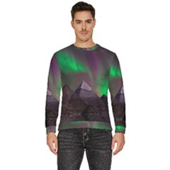 Aurora Northern Lights Phenomenon Atmosphere Sky Men s Fleece Sweatshirt by Grandong