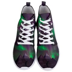 Fantasy Pyramid Mystic Space Aurora Men s Lightweight High Top Sneakers by Grandong