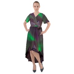 Fantasy Pyramid Mystic Space Aurora Front Wrap High Low Dress