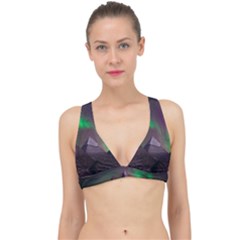 Fantasy Pyramid Mystic Space Aurora Classic Banded Bikini Top by Grandong