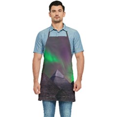 Fantasy Pyramid Mystic Space Aurora Kitchen Apron by Grandong