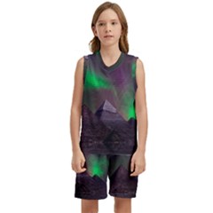 Fantasy Pyramid Mystic Space Aurora Kids  Basketball Mesh Set