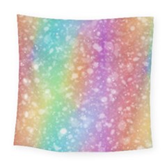 Rainbow Colors Spectrum Background Square Tapestry (large)