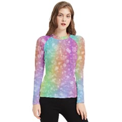 Rainbow Colors Spectrum Background Women s Long Sleeve Rash Guard by Ravend