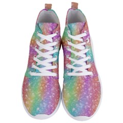 Rainbow Colors Spectrum Background Men s Lightweight High Top Sneakers