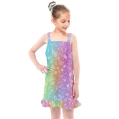 Rainbow Colors Spectrum Background Kids  Overall Dress