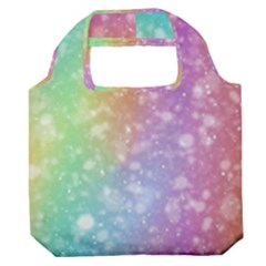 Rainbow Colors Spectrum Background Premium Foldable Grocery Recycle Bag