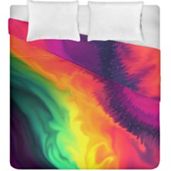 Rainbow Colorful Abstract Galaxy Duvet Cover Double Side (king Size)