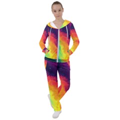 Rainbow Colorful Abstract Galaxy Women s Tracksuit