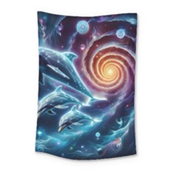 Dolphins Fantasy Small Tapestry by Ravend