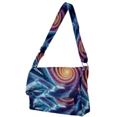 Dolphins Fantasy Full Print Messenger Bag (s) by Ravend