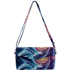 Dolphins Fantasy Removable Strap Clutch Bag