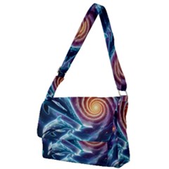 Dolphins Fantasy Full Print Messenger Bag (l) by Ravend