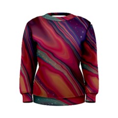 Stars Shimmering Galaxy Ocean Women s Sweatshirt