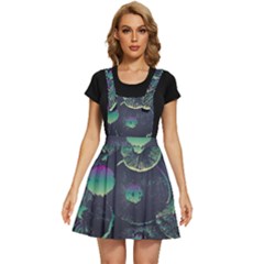 Psychedelic Mushrooms Background Apron Dress