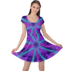 Wallpaper Tie Dye Pattern Cap Sleeve Dress