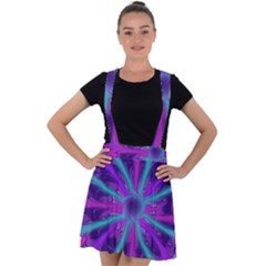 Wallpaper Tie Dye Pattern Velvet Suspender Skater Skirt