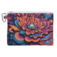 Flowers Painting Canvas Cosmetic Bag (xl)