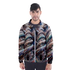 Fantasy Psychedelic Building Spiral Men s Windbreaker