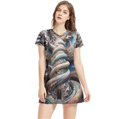 Fantasy Psychedelic Building Spiral Women s Sports Skirt by Ravend