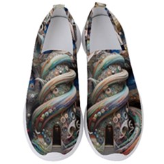 Fantasy Psychedelic Building Spiral Men s Slip On Sneakers