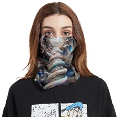 Fantasy Psychedelic Building Spiral Face Covering Bandana (two Sides)