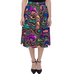 Bending Rotate Distort Waves Classic Midi Skirt