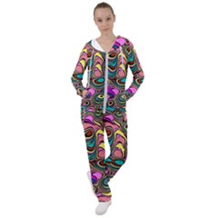 Bending Rotate Distort Waves Women s Tracksuit by Ravend