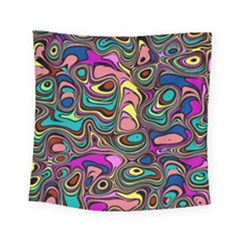 Bending Rotate Distort Waves Square Tapestry (small) by Ravend