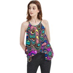 Bending Rotate Distort Waves Flowy Camisole Tank Top by Ravend