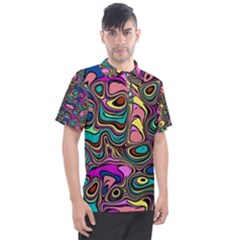 Bending Rotate Distort Waves Men s Polo T-shirt by Ravend